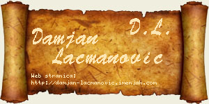 Damjan Lacmanović vizit kartica